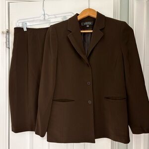 Brown Two-Piece Suit Set
